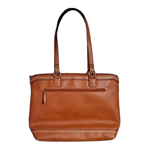 B.O.C. Born Concepts Medium Shoulder Bag Brown Faux Leather Pebbled Front - Picture 2 of 10